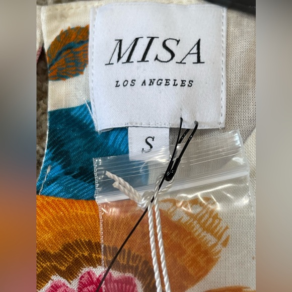 MISA Los Angeles Alina Top Limor Maxi Skirt Floral Linen Blend Sz S NWT - Picture 8 of 10